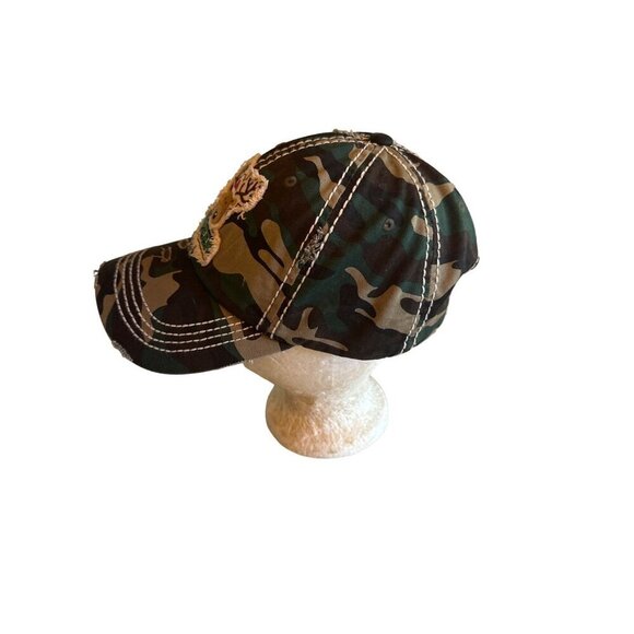 Camouflage Embroidered Oh Deer! Adjustable Baseball Cap - Picture 2 of 4